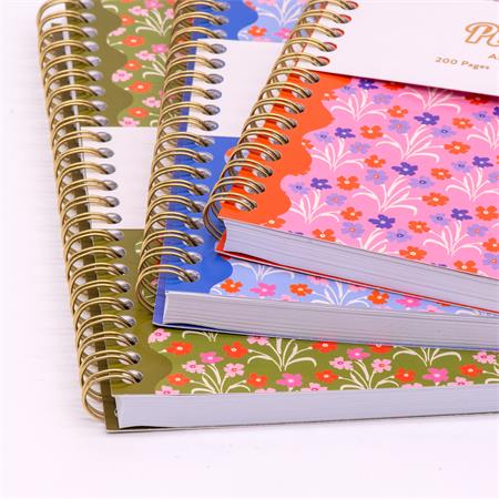 Spirálfüzet, A5, vonalas, 100 lap, PUKKA PAD "Floral Jotta Notebook", vegyes minta